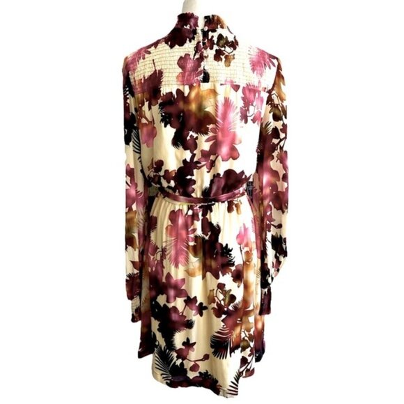 Anthropologie NWT Vineet Bahl Watercolor Hibiscus Multi Color Dress - S - Picture 6 of 13